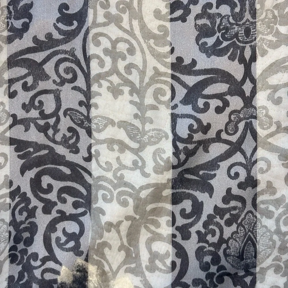 Christian Dior John Galliano silk Women's Floral Scarf - Blue, gray, Cream 60”